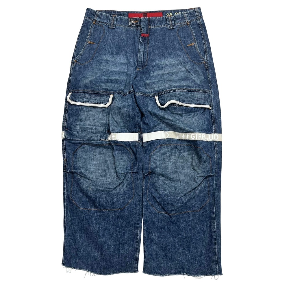 Marithe Francois Girbaud Shuttle Tape Baggy Denim Jeans Blue Men 38x30 Y2K Cargo